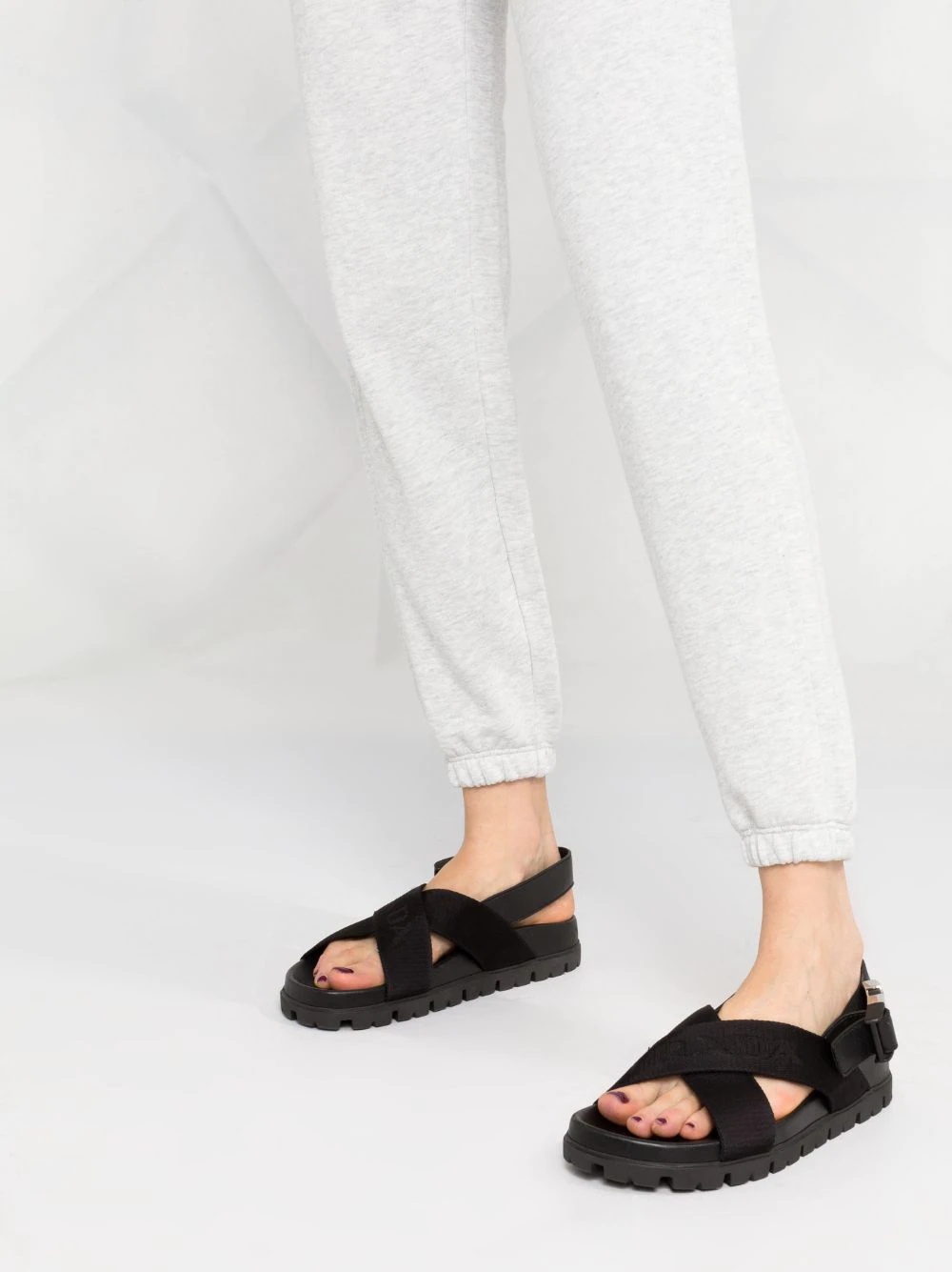 cotton tapered track pants - 3