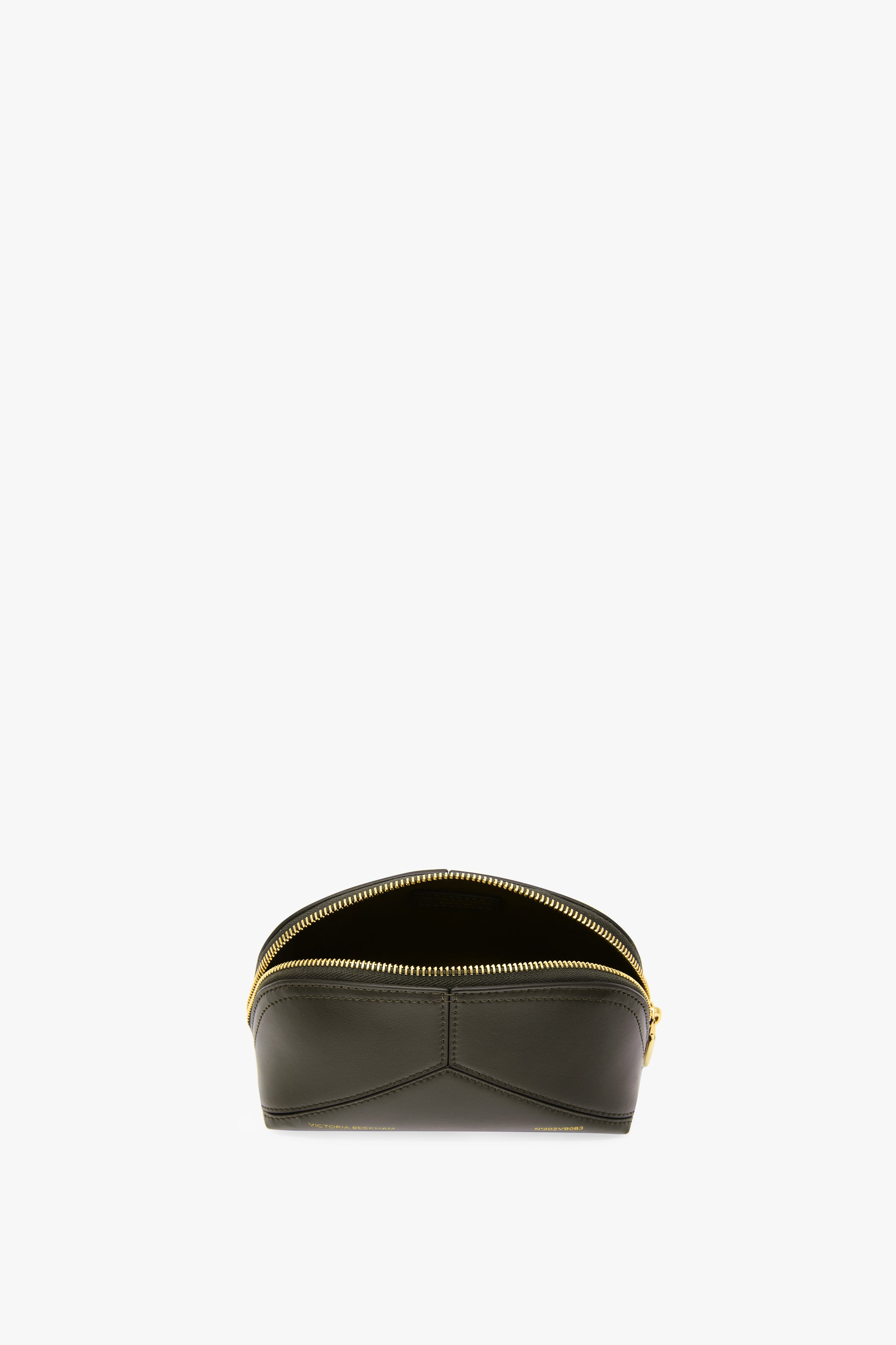 Victoria Mini Travel Pouch In Dark Olive Smooth Leather - 3