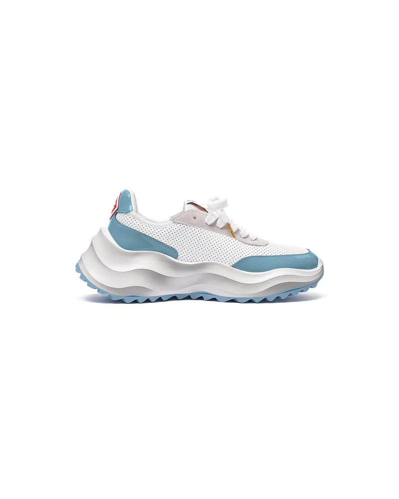 CASABLANCA Mens Atlantis White & Powder Blue Sneaker outlook