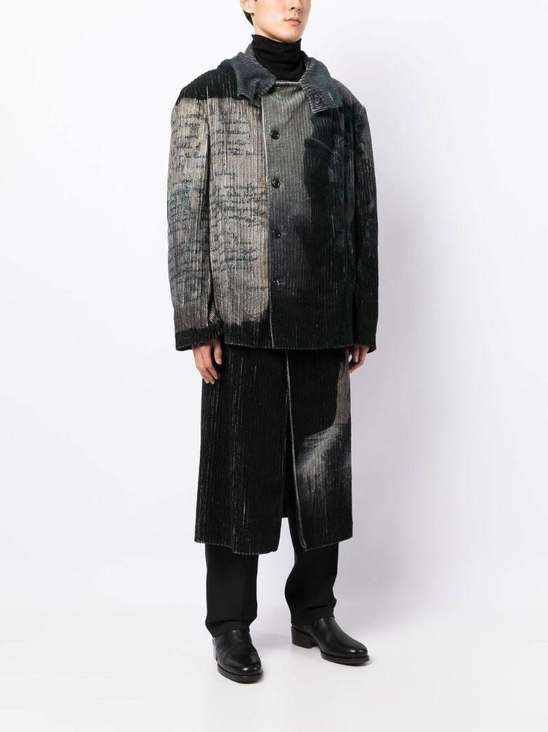 graphic-print double-breasted coat 3