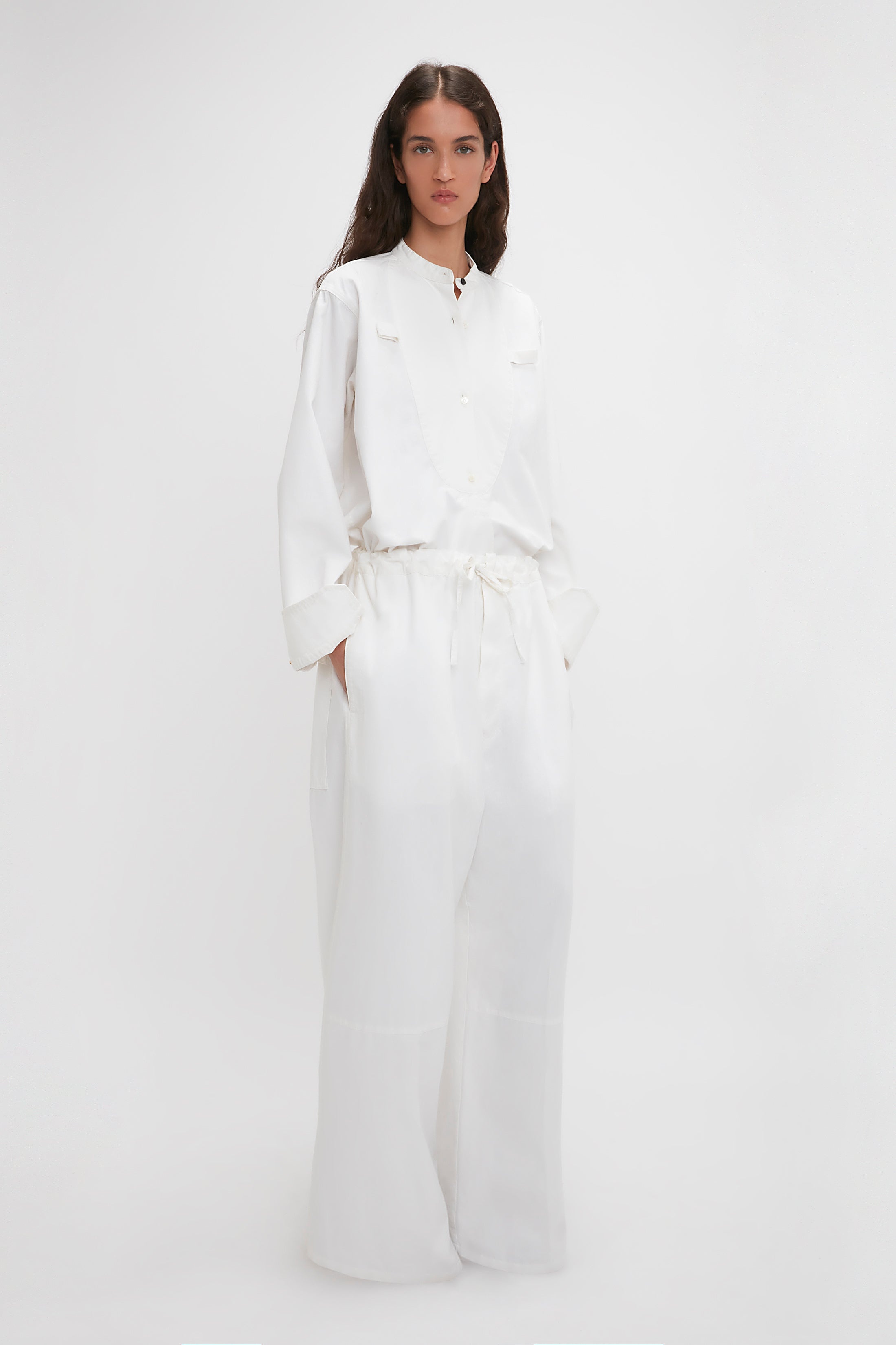 Drawstring Pyjama Trouser In Washed White - 4