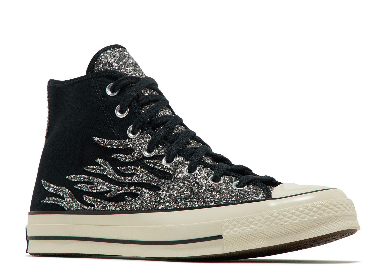 WMNS CHUCK 70 HIGH 'ARCHIVAL GLITTER FLAME - BLACK EGRET' - 2
