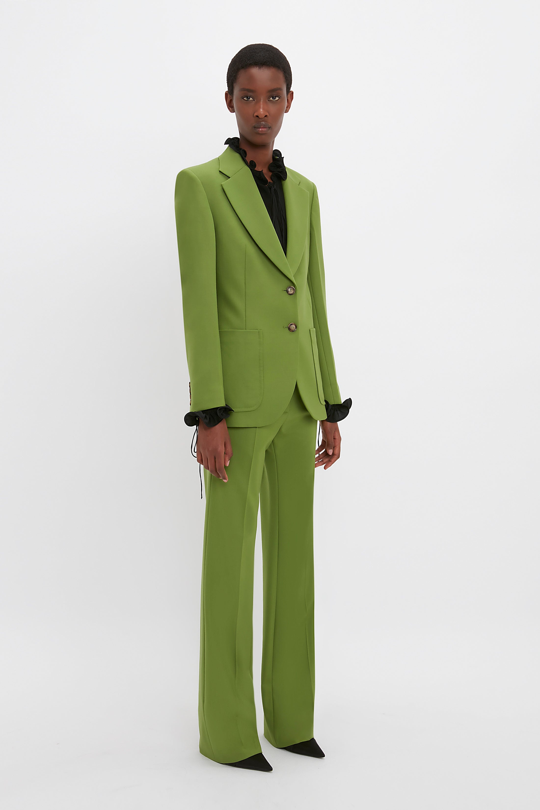 Patch Pocket Jacket In Serpent Green - 4