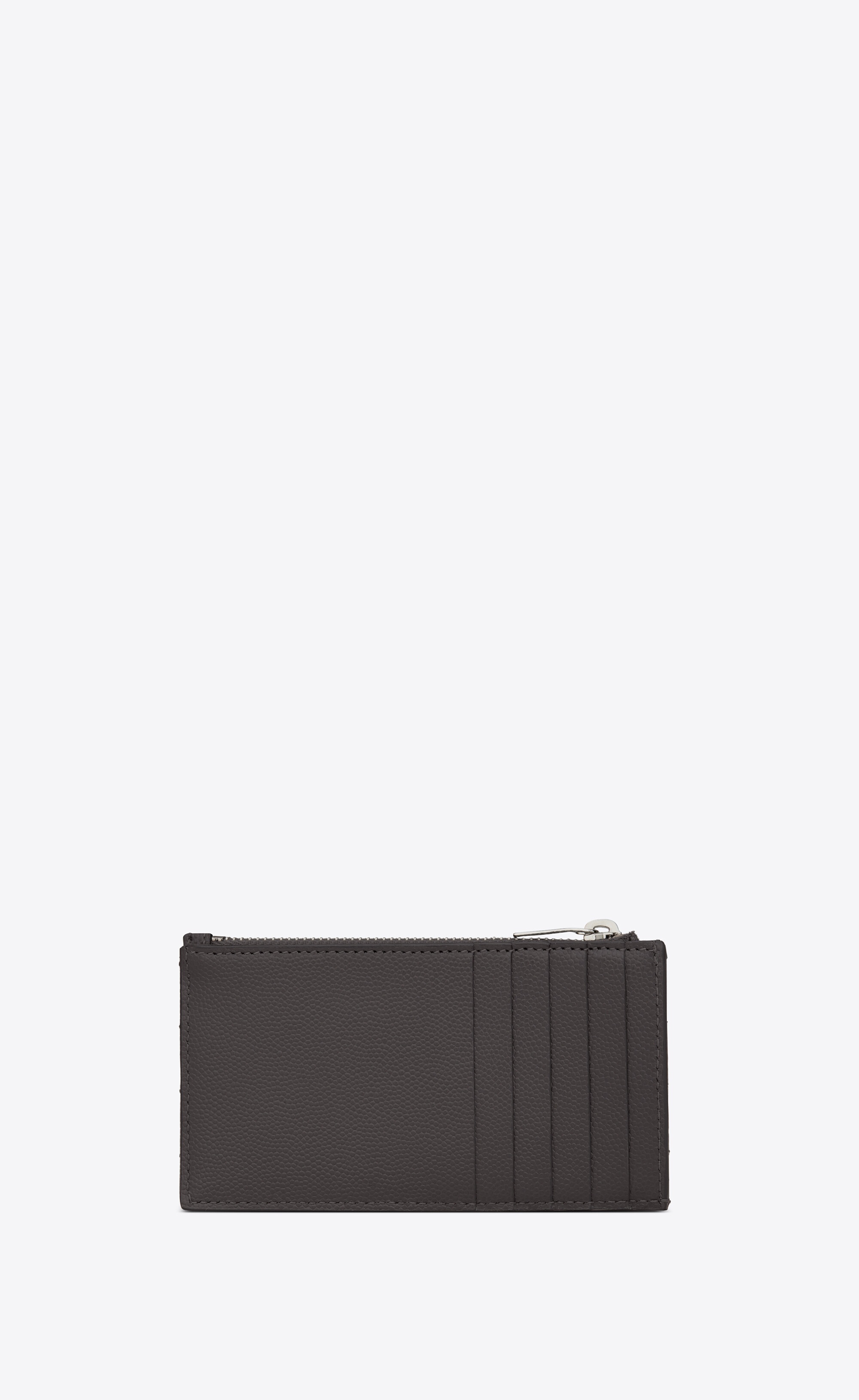 Monogram fragments zip card case in quilted grain de poudre embossed leather outlet