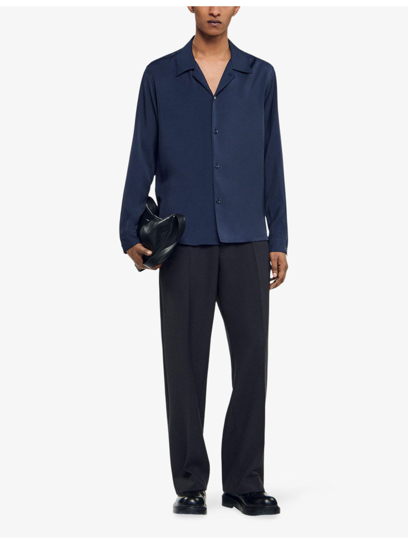 Sandro Spread-collar relaxed-fit woven shirt outlook