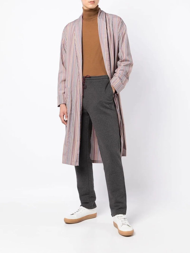 Paul Smith Artist Stripe tie-waist jacket outlook