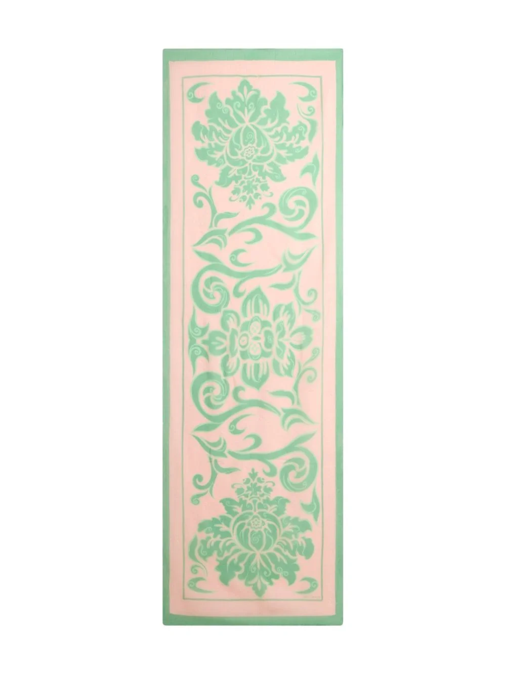 floral-patterned rectangular scarf - 1