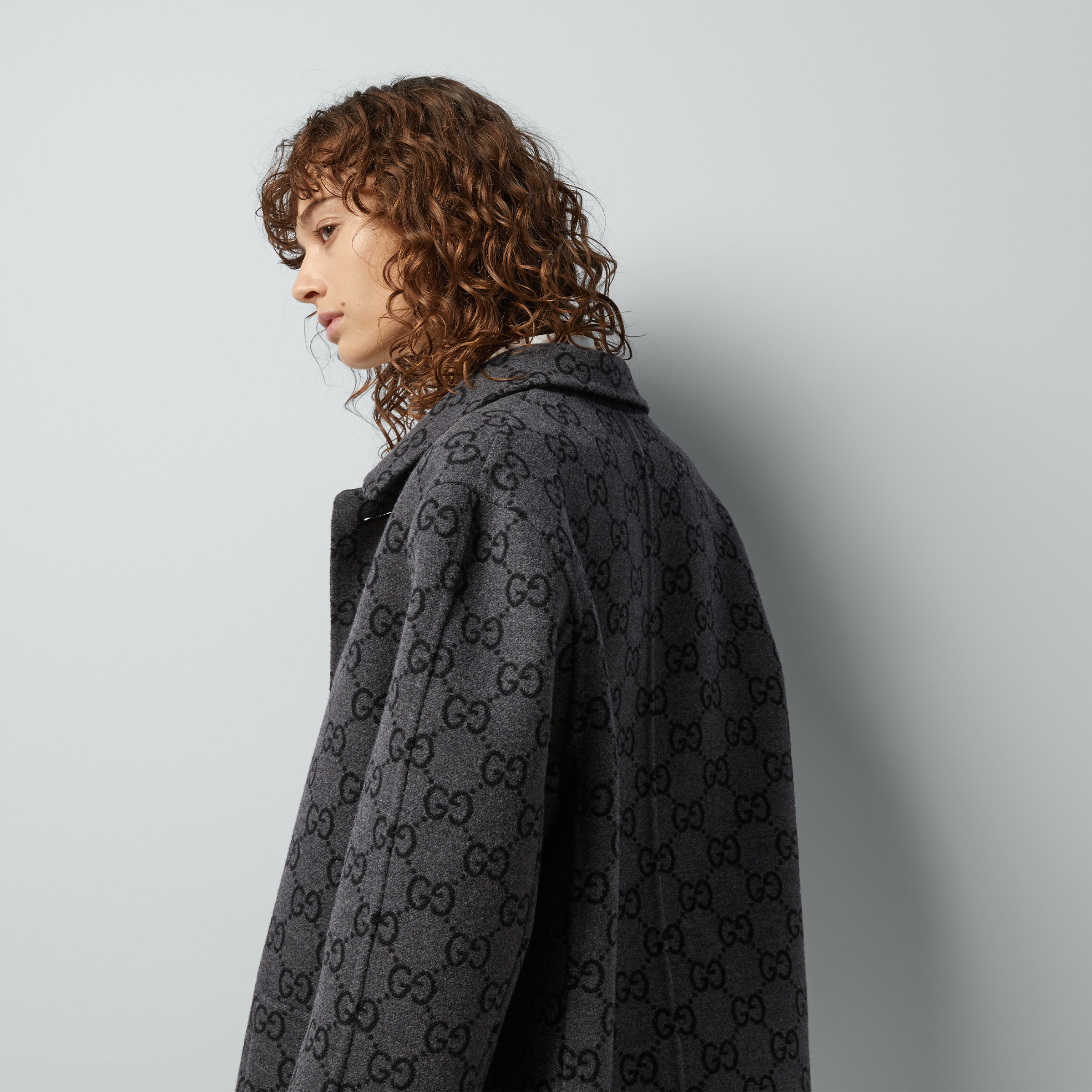 Reversible GG wool coat - 4