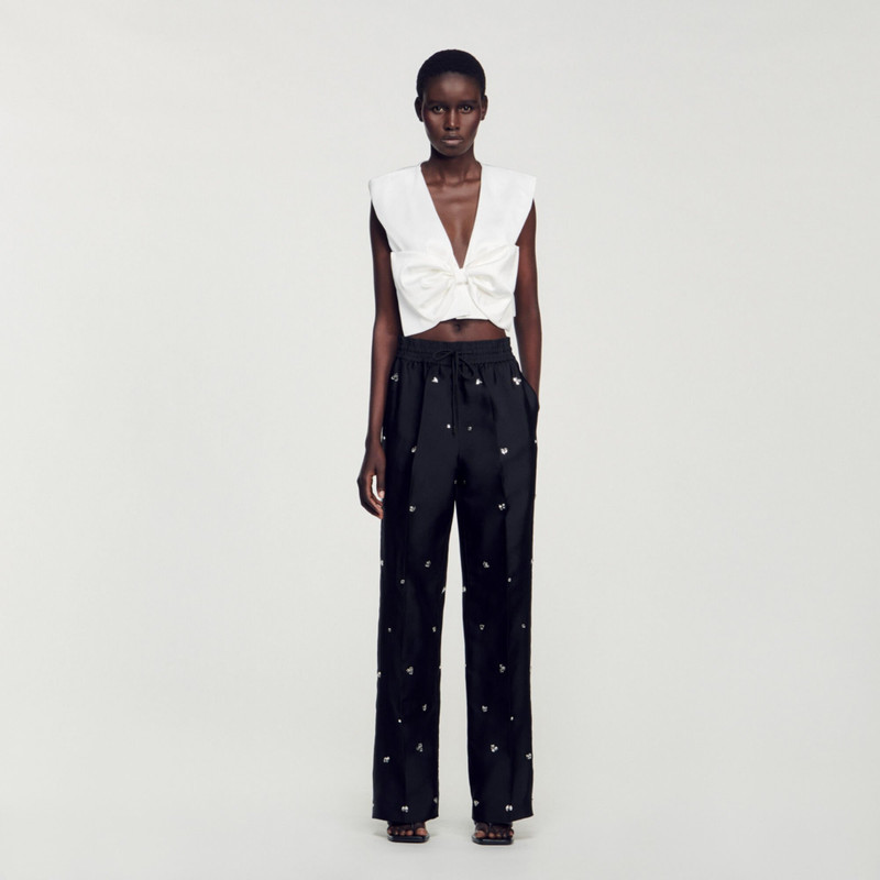 Sandro RHINESTONE TROUSERS outlook
