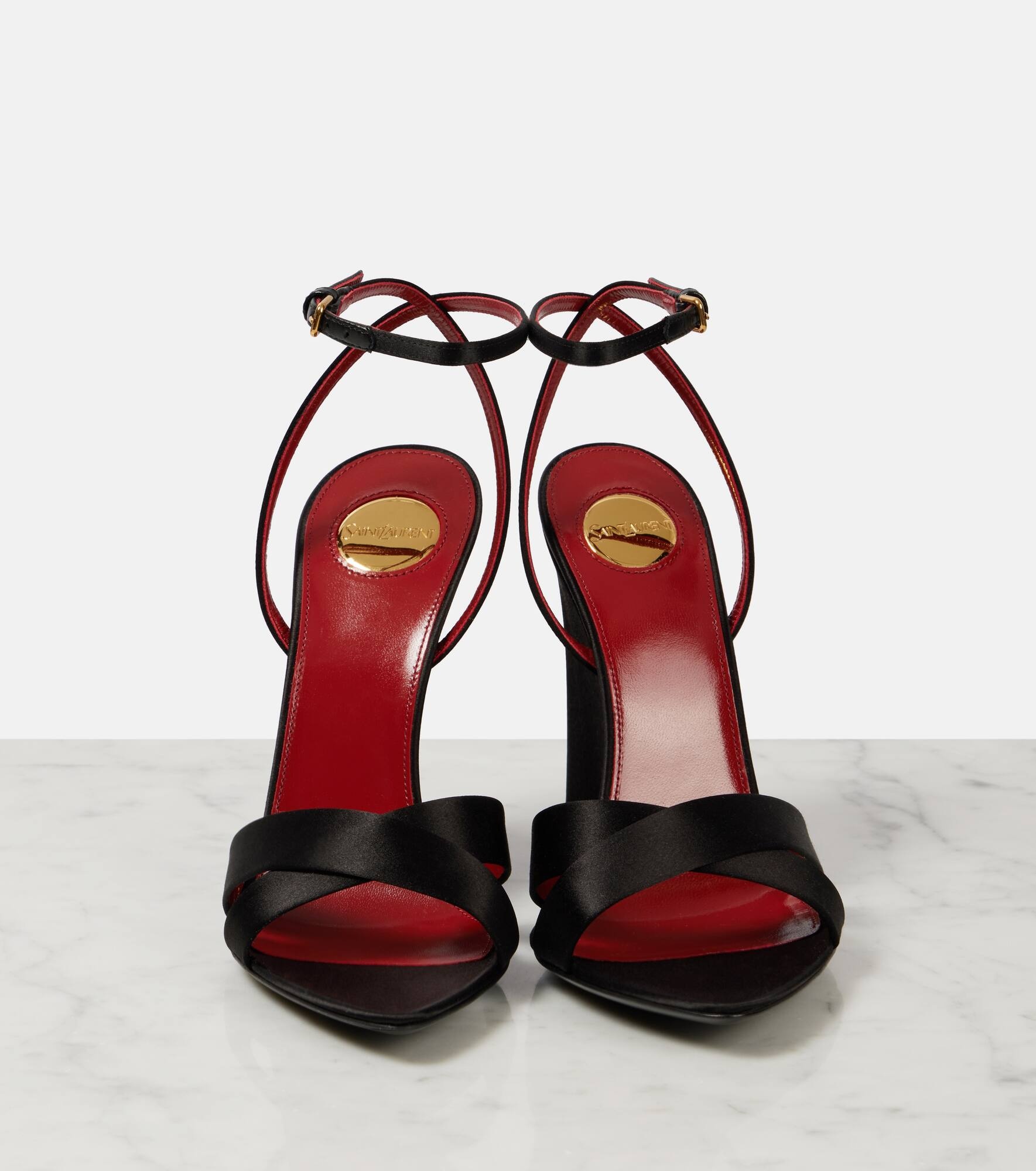 Bibi 110 crêpe satin wedge sandals - 5