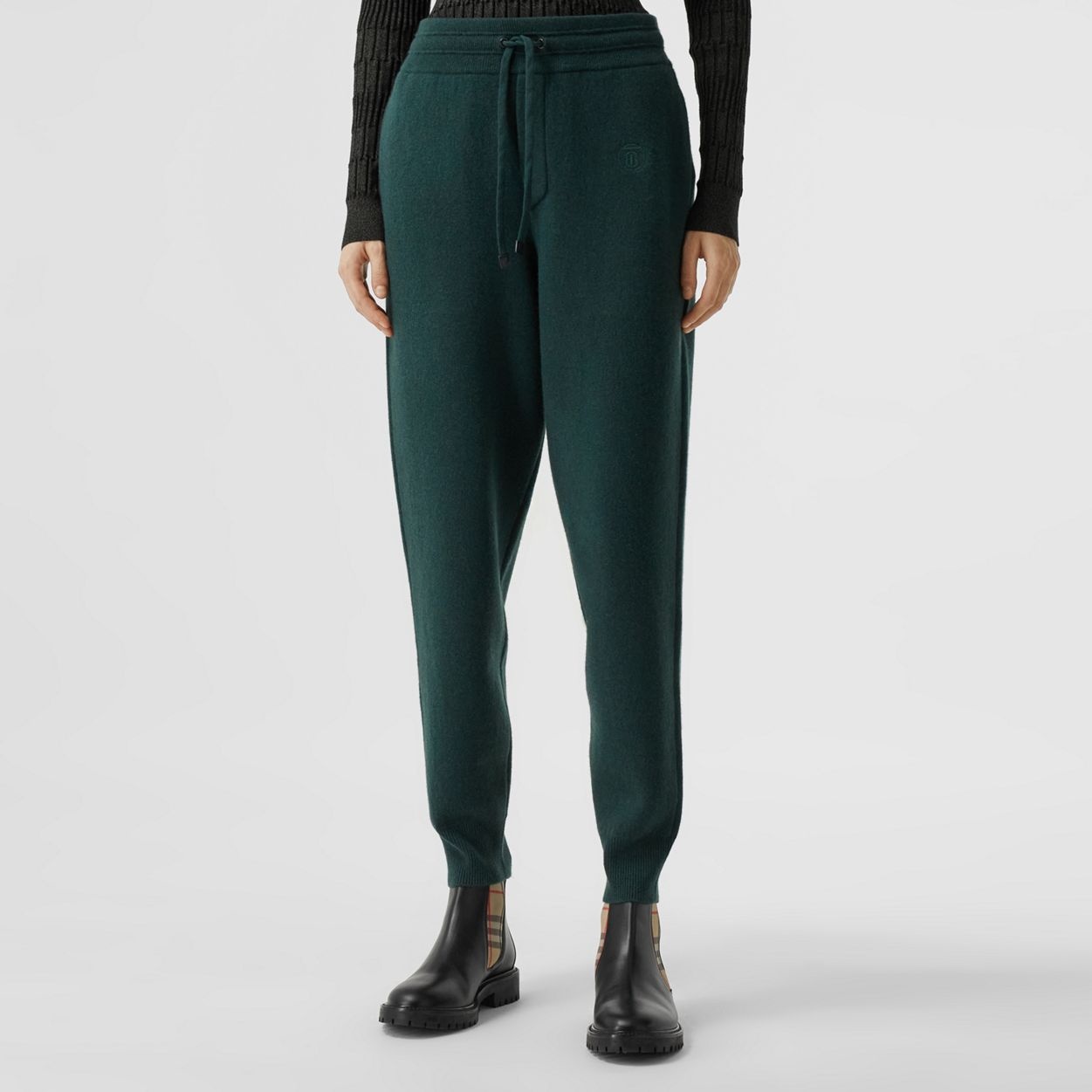 Monogram Motif Cashmere Blend Jogging Pants - 5