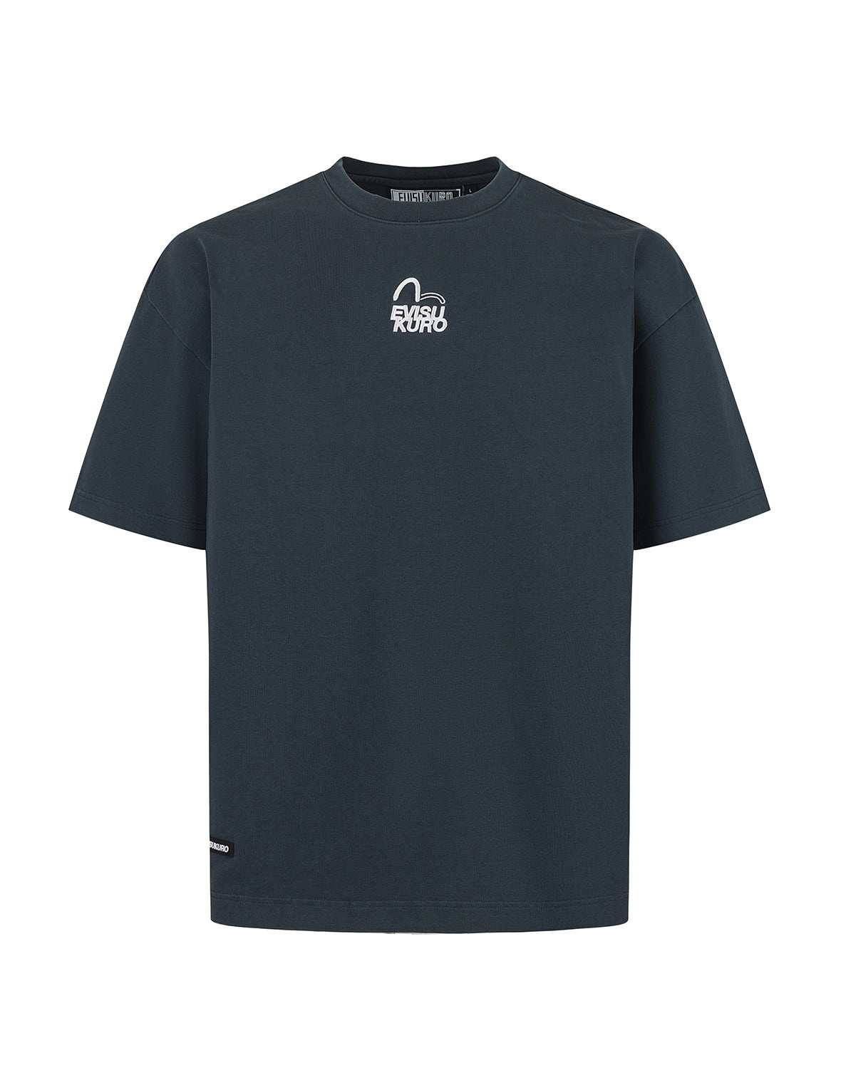 Seagull and Logo Embroidery Oversized Garment Dye T-Shirt - 9
