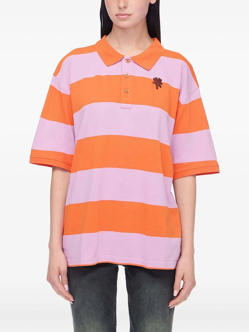 Tiny Teddy striped polo top - 1