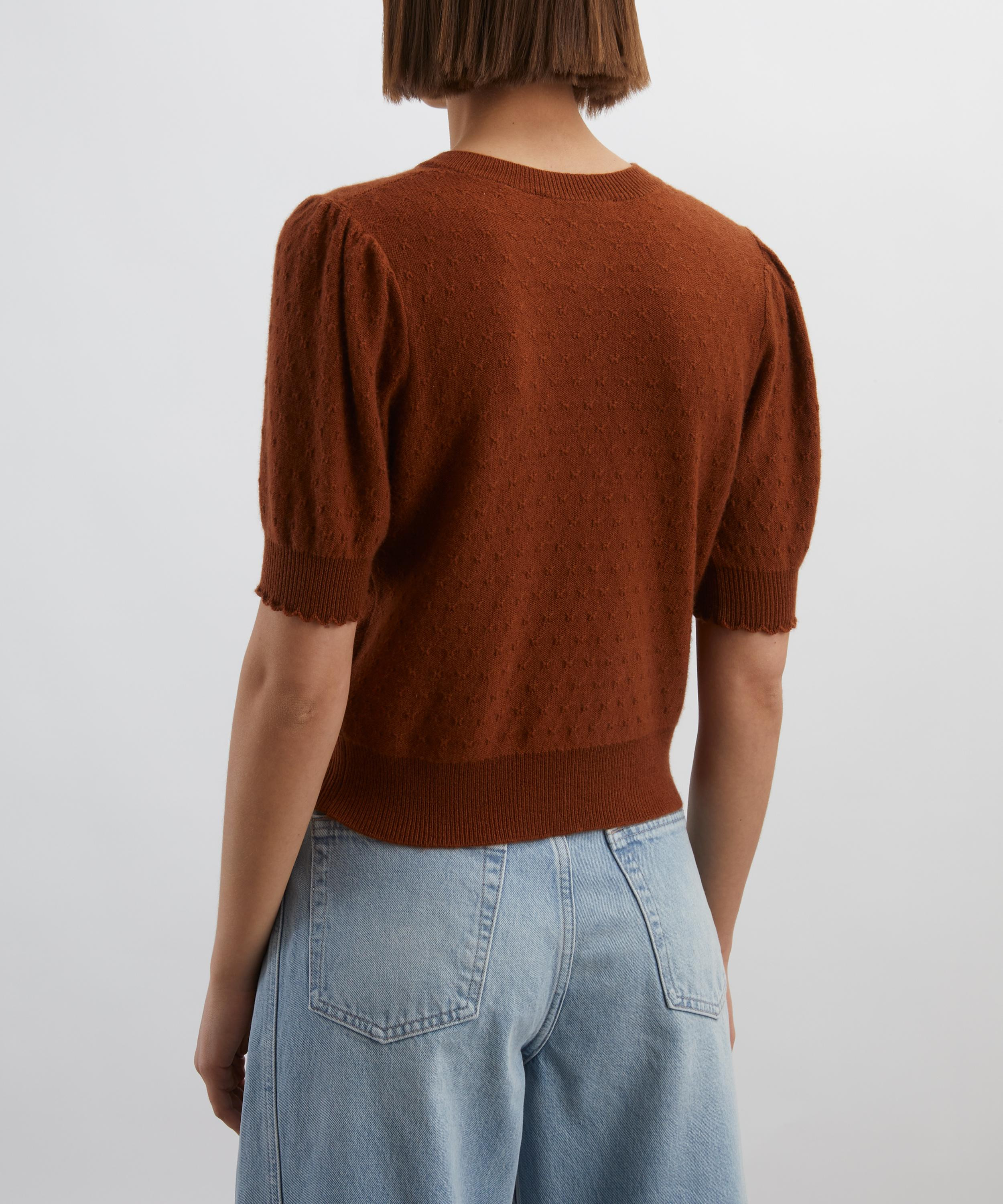 The Cashmere Pointelle Cardigan - 4