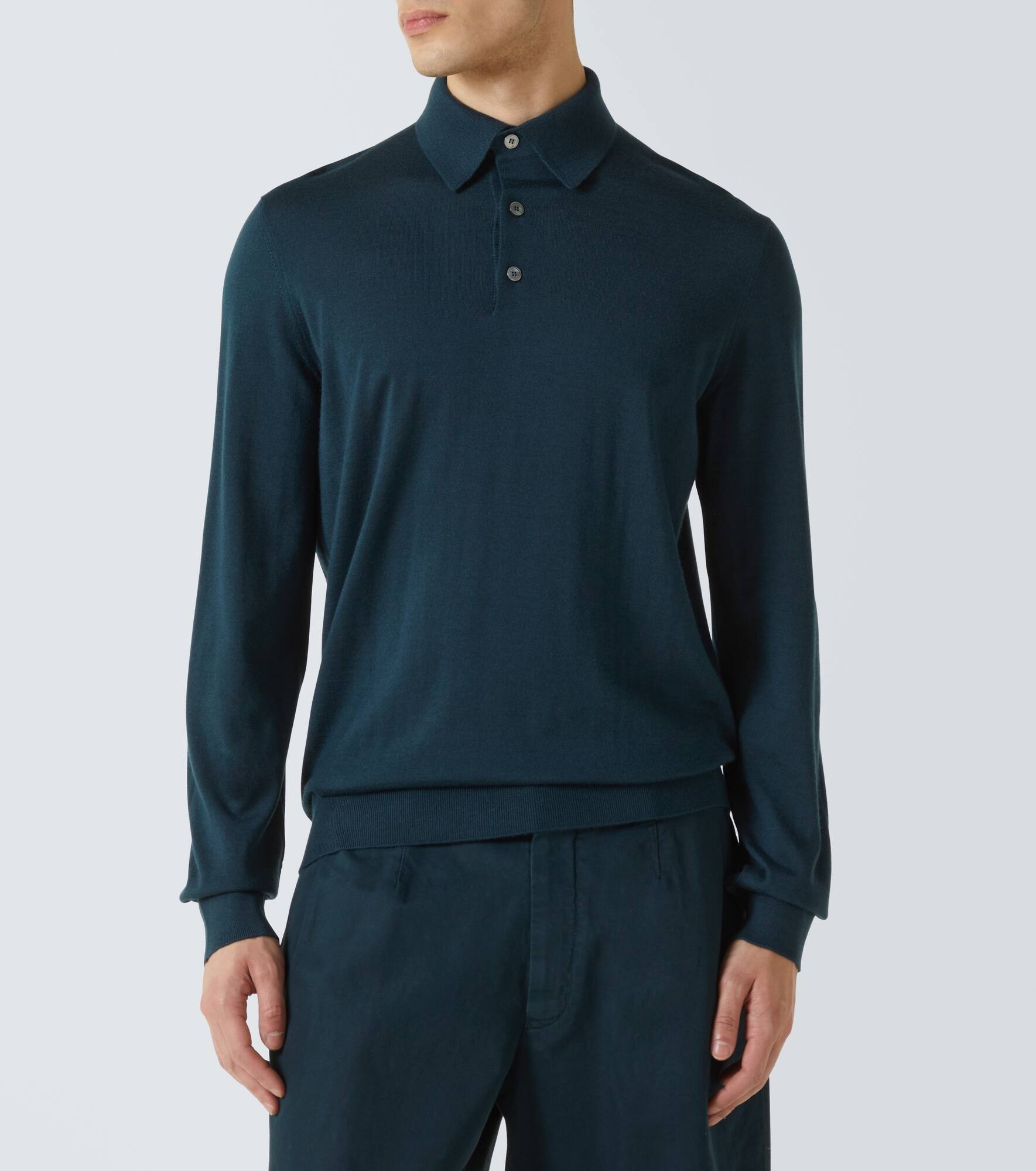 Cashmere and silk polo shirt - 3