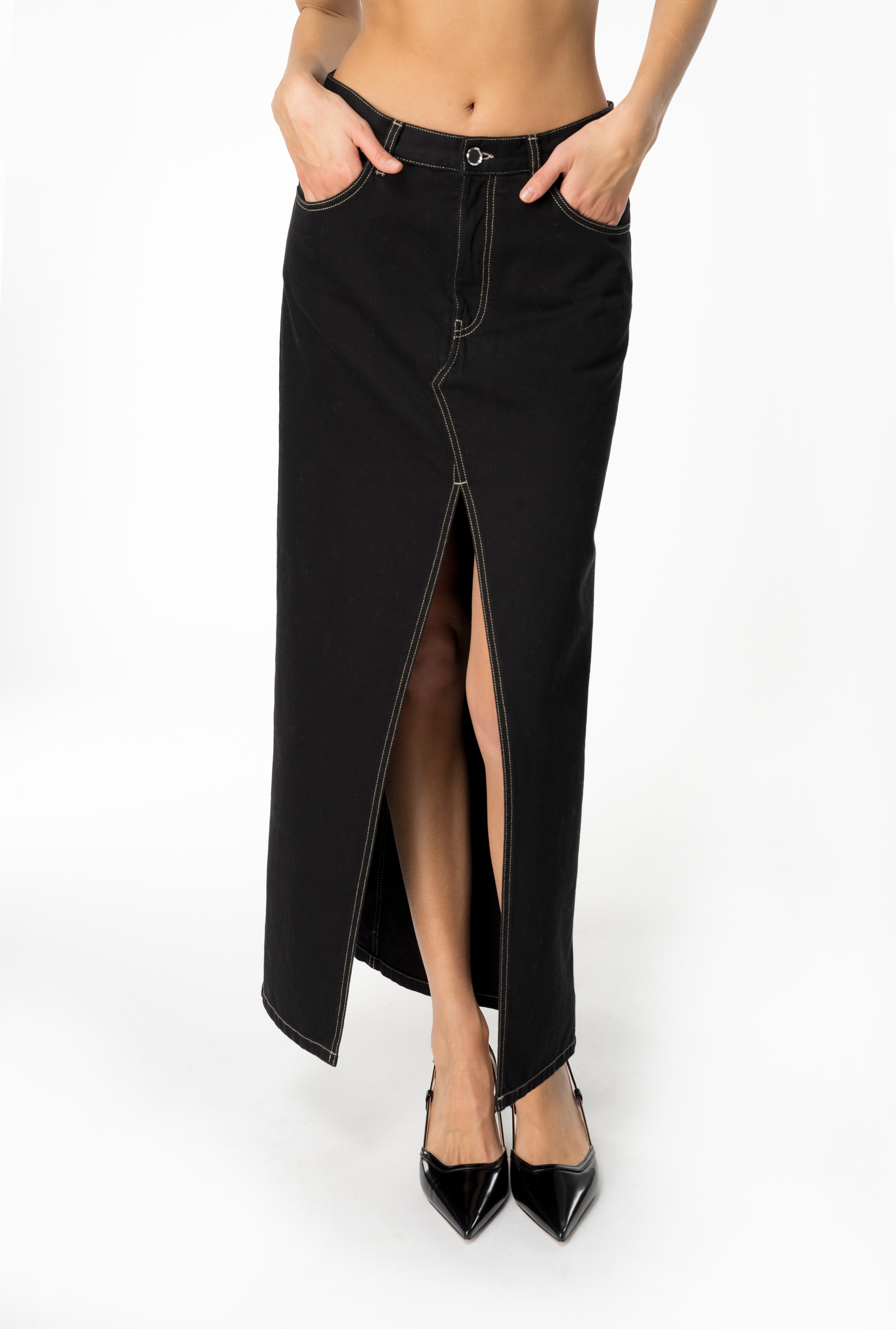 MAXI SKIRT WITH SLIT - 4