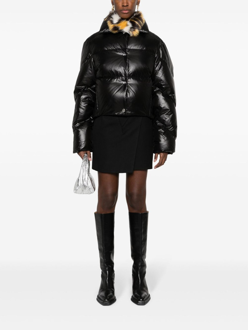 rabanne leopard-print quilted puffer jacket outlook