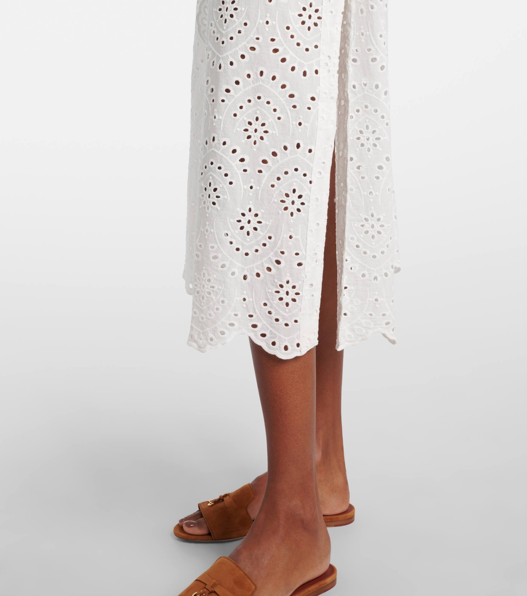 Aya broderie anglaise cotton beach cover-up - 6