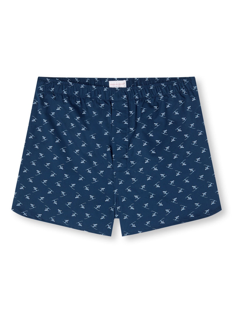 Men's Modern Fit Boxers Nelson 95 Cotton Batiste Blue - 1