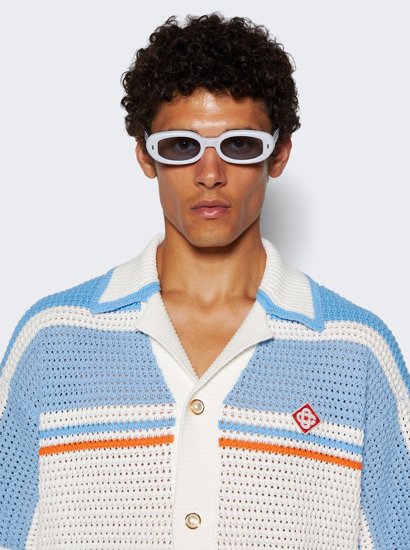 JACQUES MARIE MAGE Besset Sunglasses Sky Suede outlook