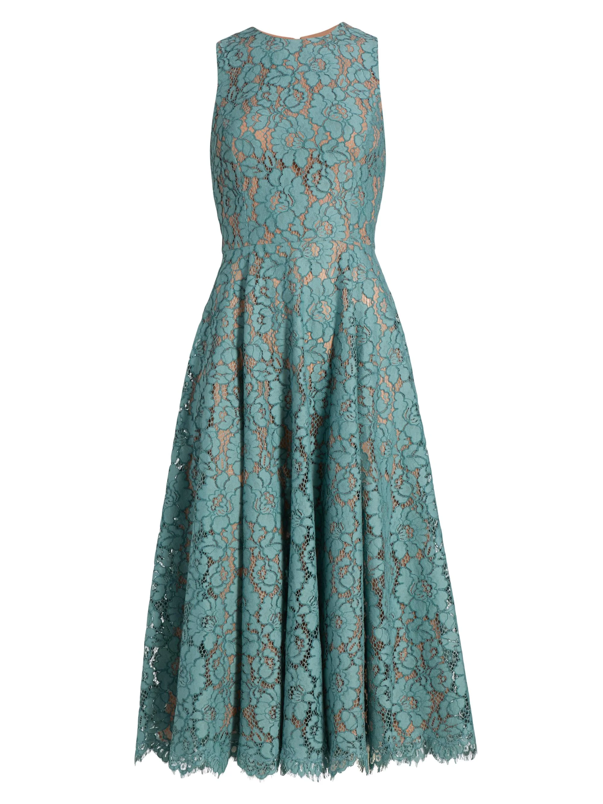 Women's Lace Sleeveless Midi-Dress - Seaglass - 1