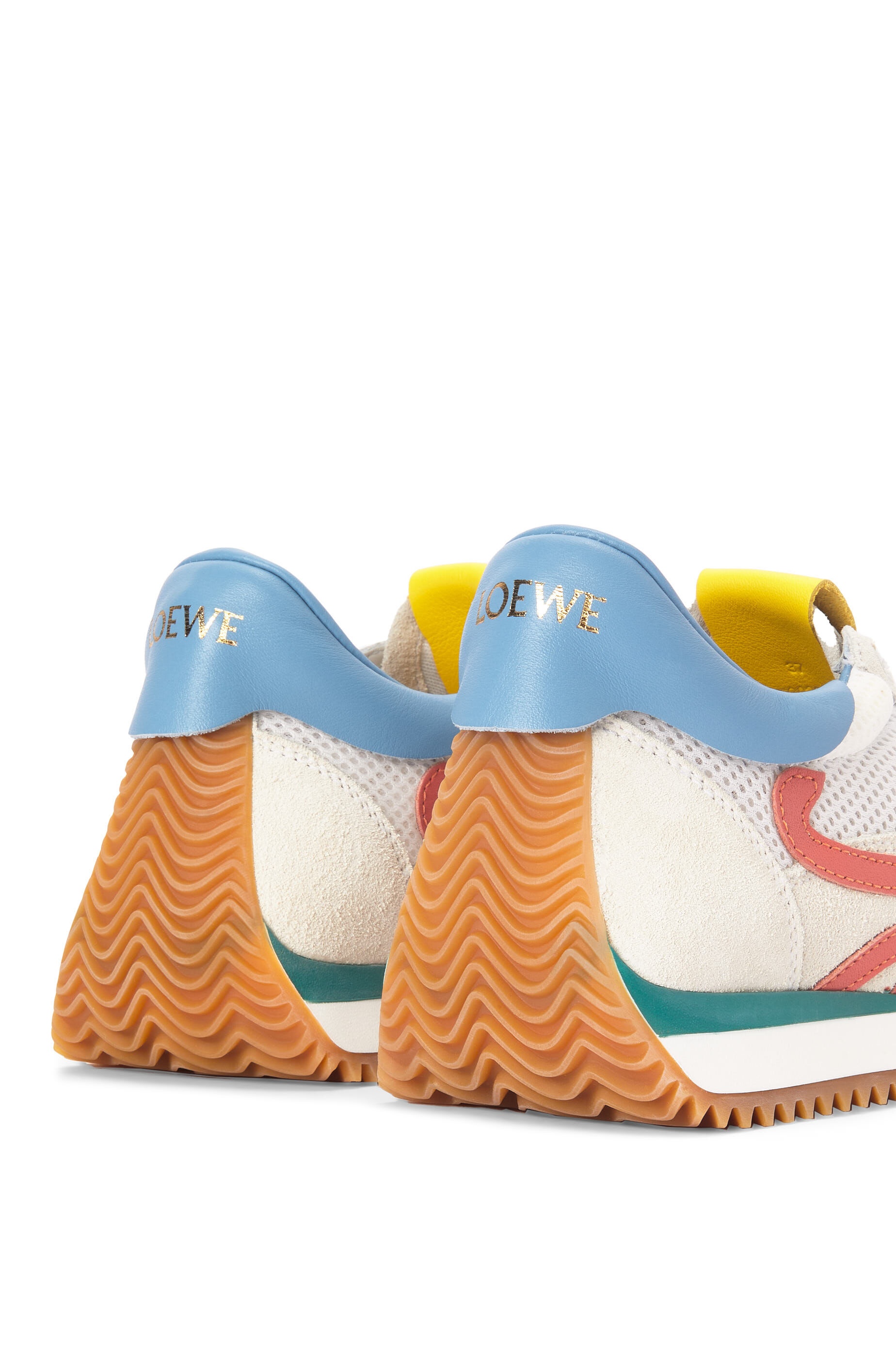 Flow runner in technical mesh and suede - 4