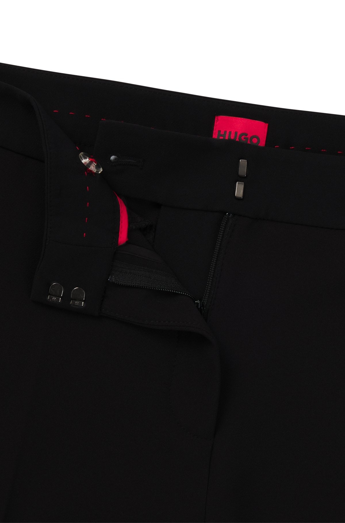 SLIM-FIT TROUSERS IN STRETCH FABRIC WITH LOGO RIVET - 6