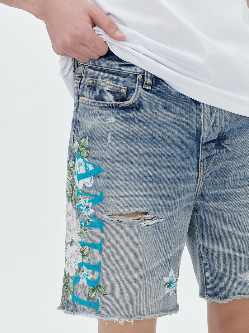EMBROIDERED FLORAL LOGO SHORT 6
