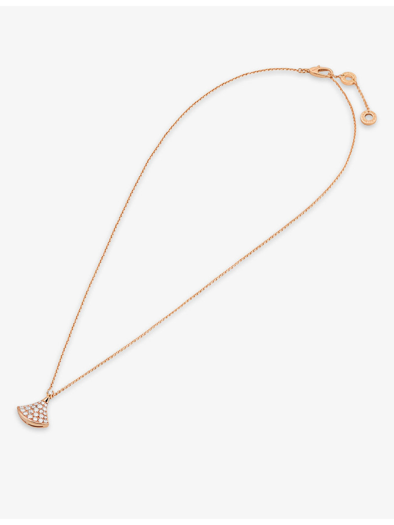 BVLGARI Divas’Dream 18ct rose-gold and 0.47ct brilliant-cut diamond necklace outlook