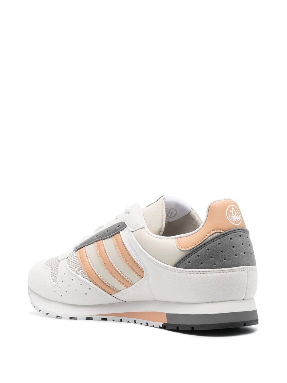 three-stripe faux leather trainers - 3