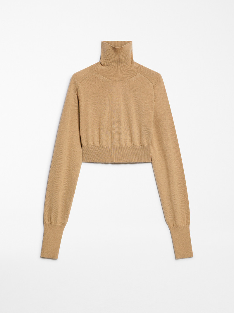 ULULATO Cropped mock polo-neck sweater - 1