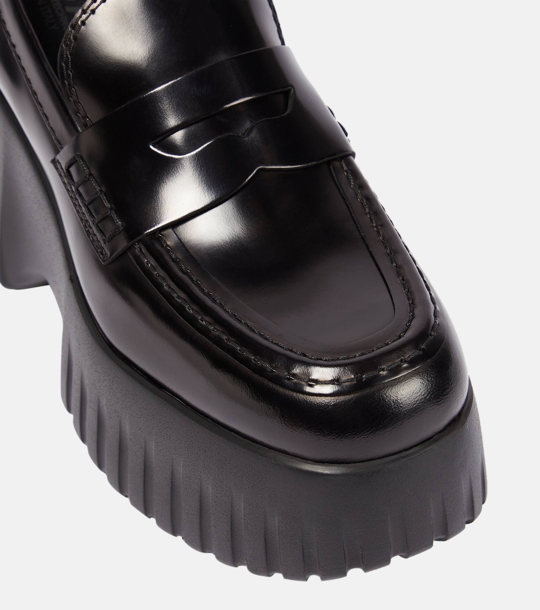 H-Stripes wedge leather loafers - 6