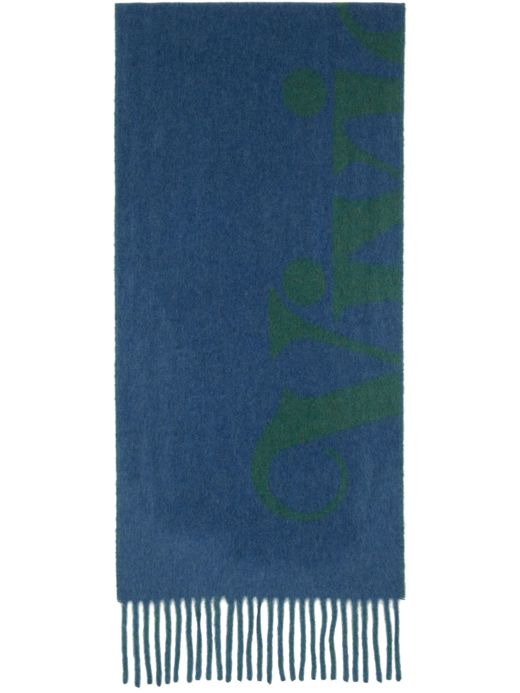 Blue Wool Scarf - 1