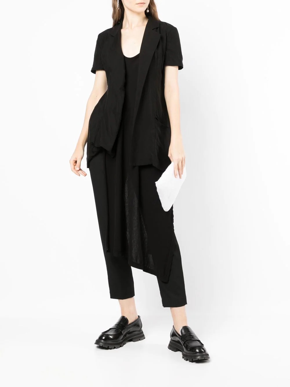 short-sleeved open-front jacket - 2