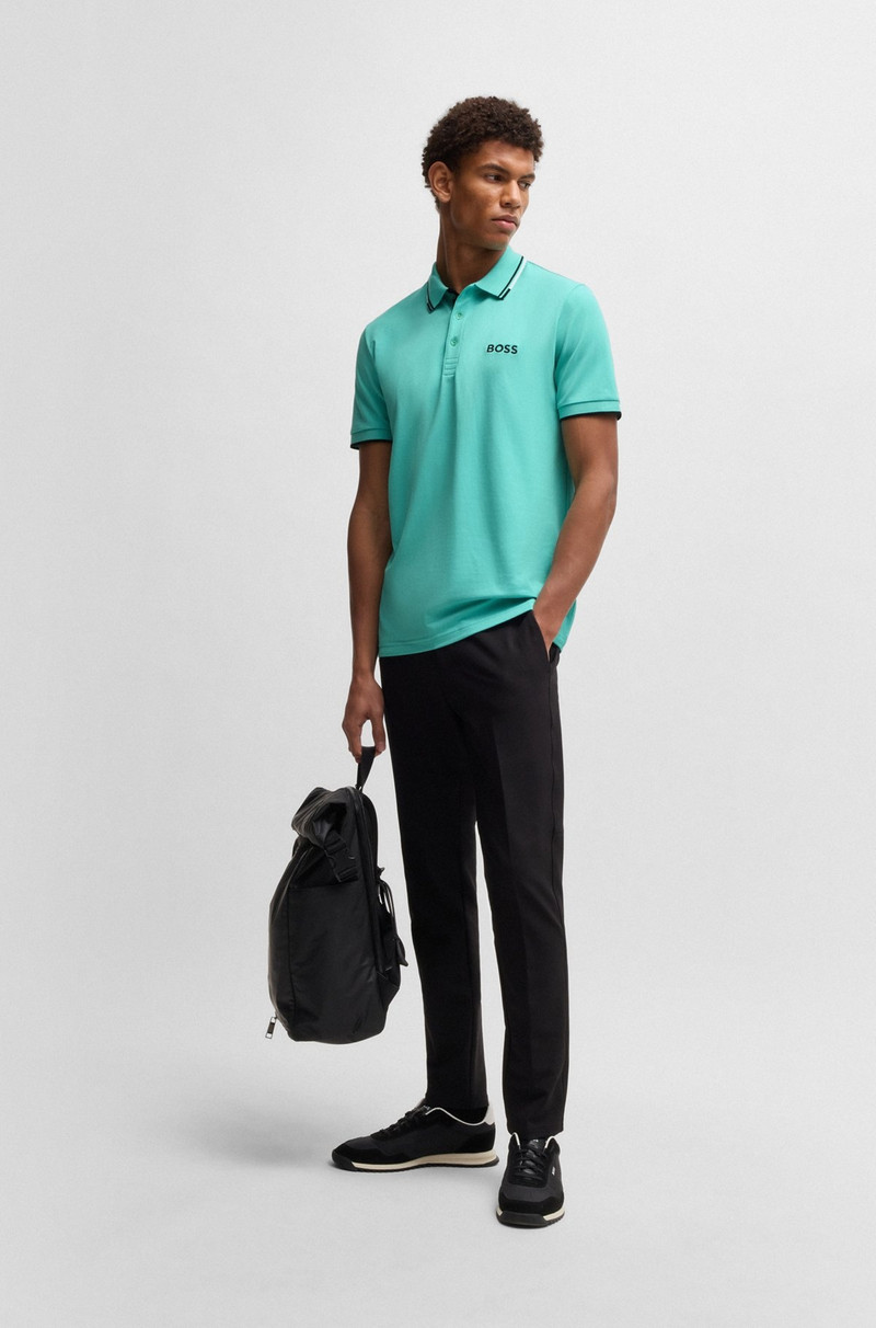 BOSS POLO SHIRT WITH CONTRAST LOGOS outlook