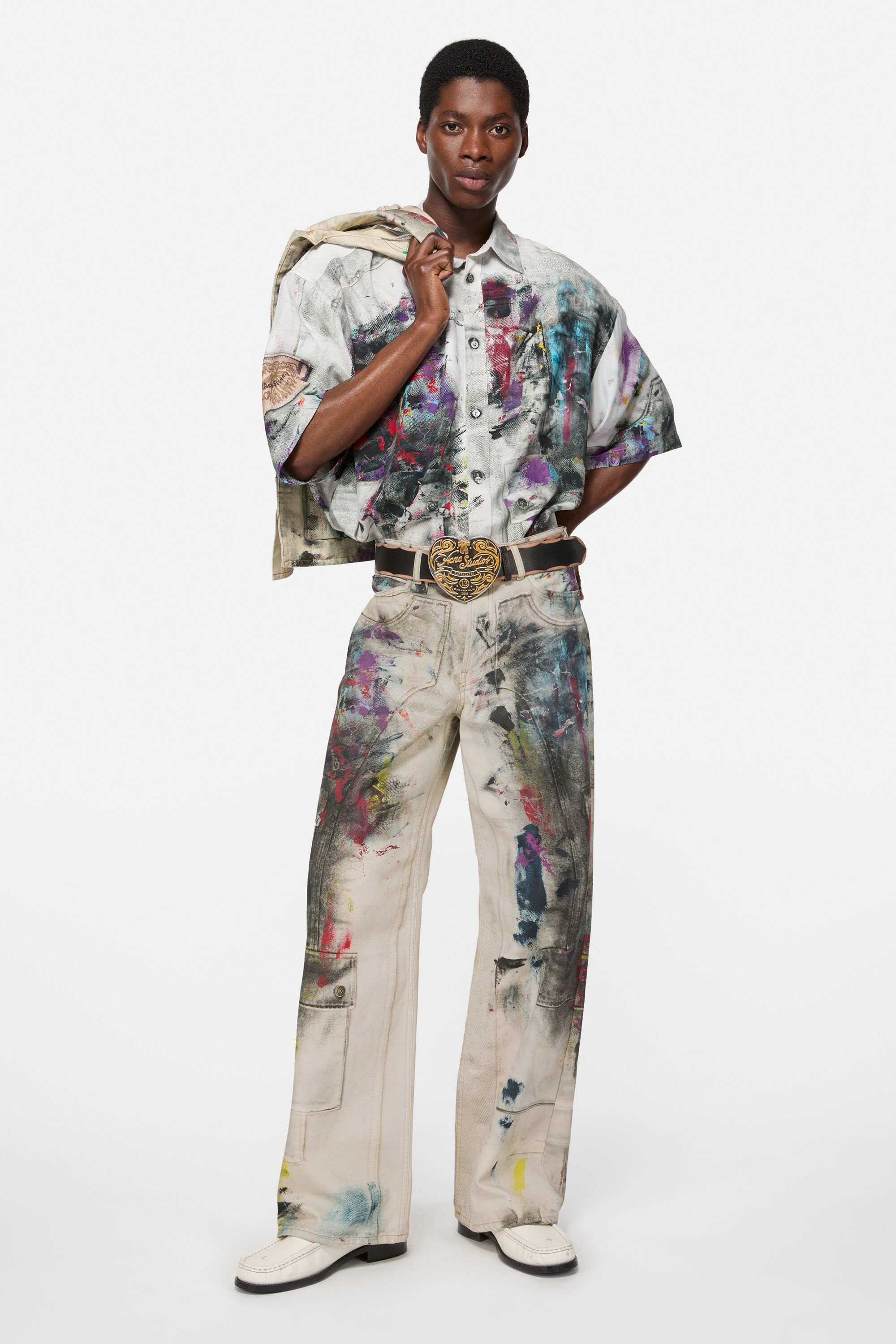 Baggy fit jeans - 1981 - White/multi - 2