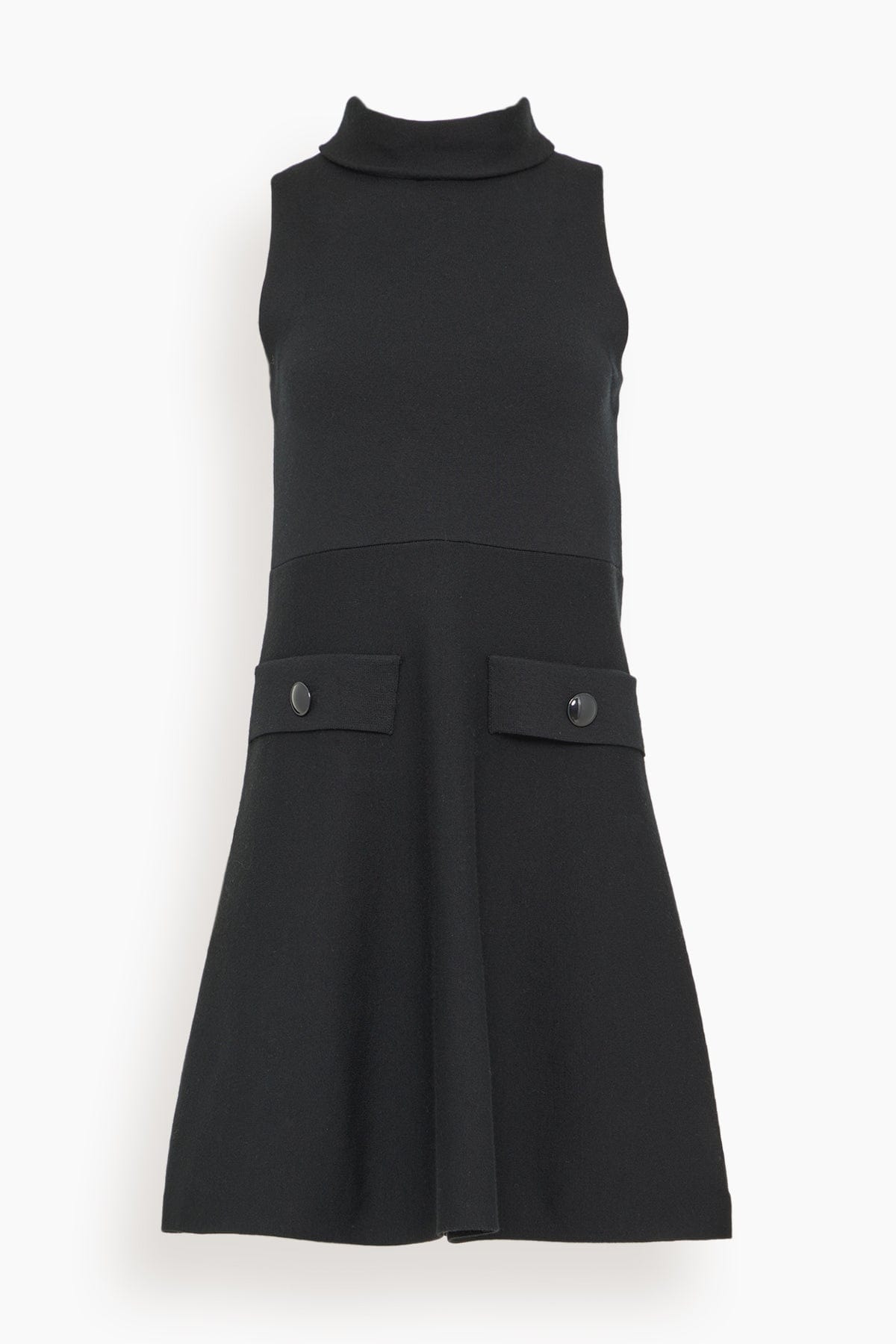 Sharp Ambition Dress in Pure Black - 1