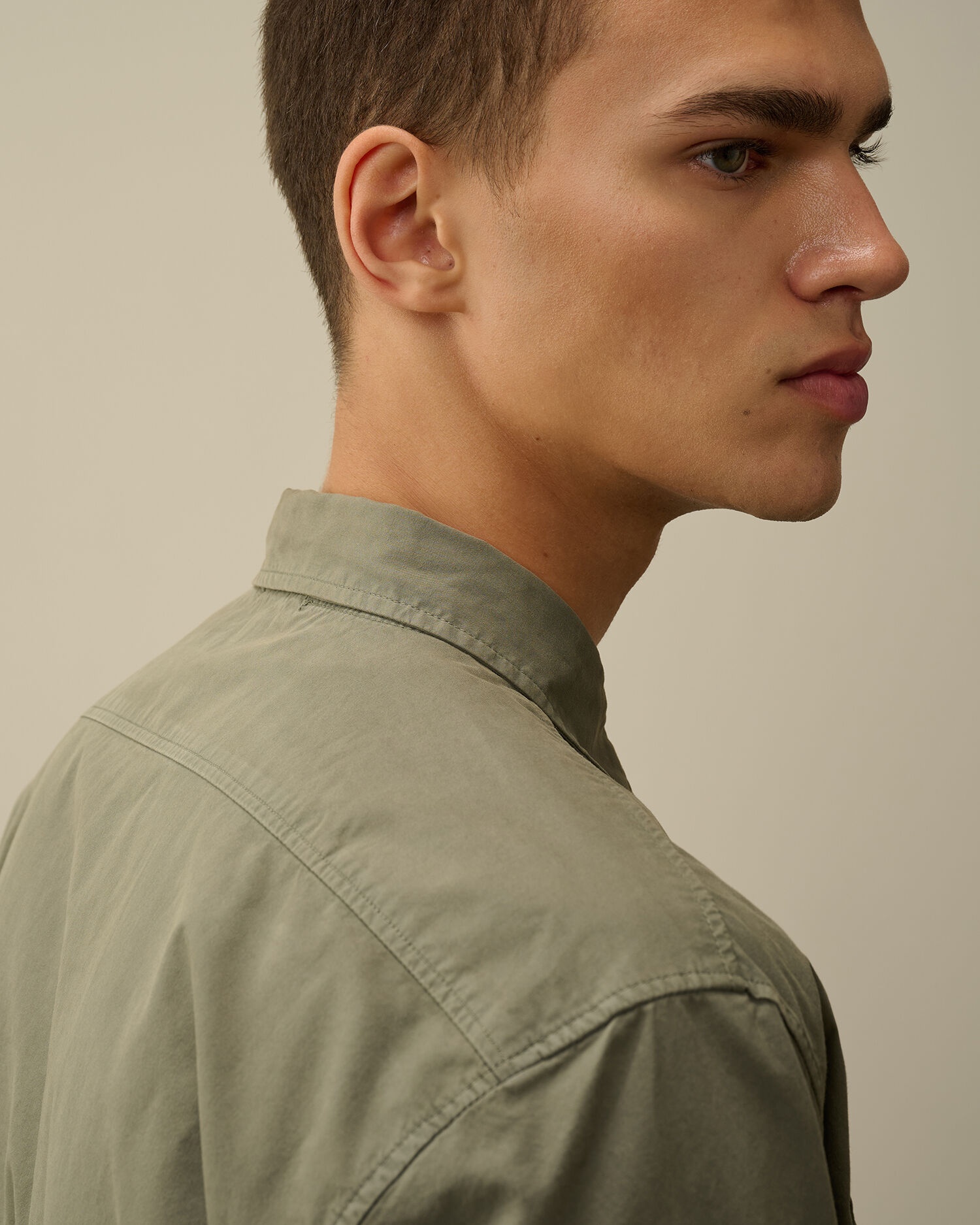 Organic Gabardine Buttoned Lens Shirt - 5
