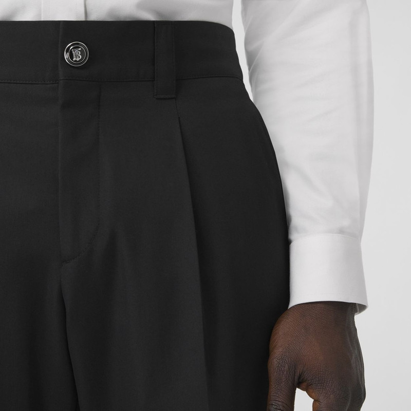 Technical Wool Cropped Tailored Trousers 3