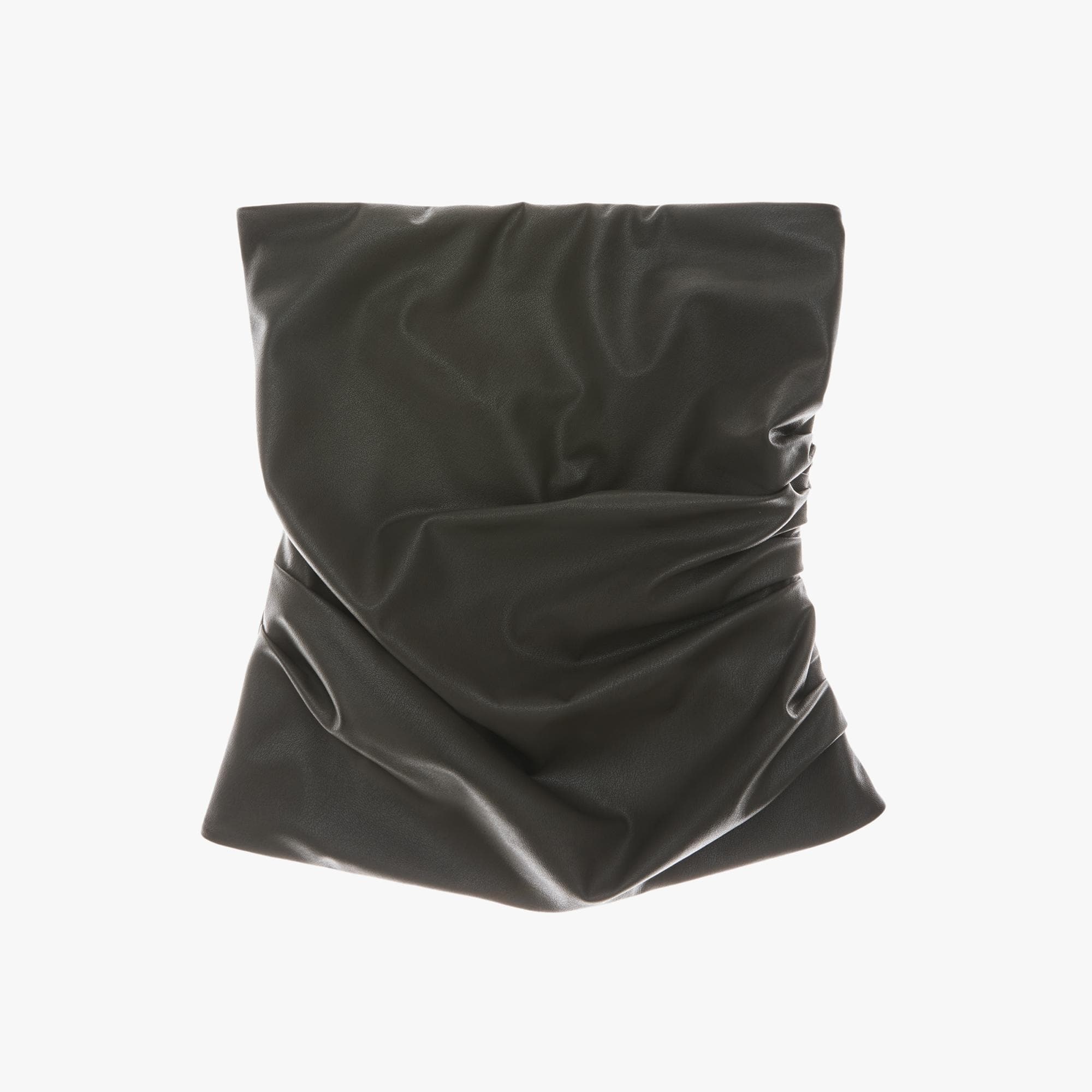 FAUX LEATHER TUBE TOP - 1