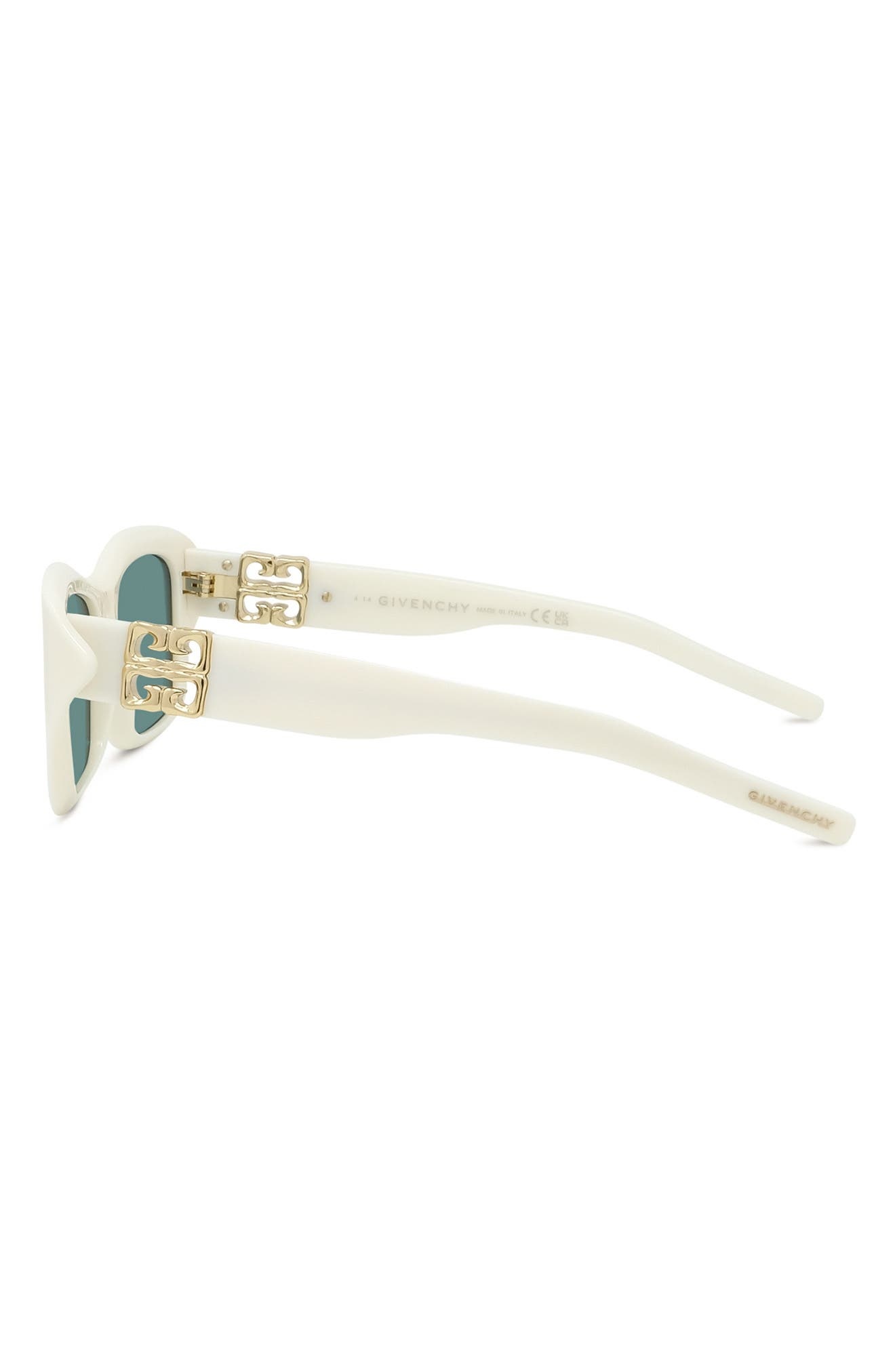 Givenchy 4G Liquid 54mm Rectangular Sunglasses in White /Green at Nordstrom - 3