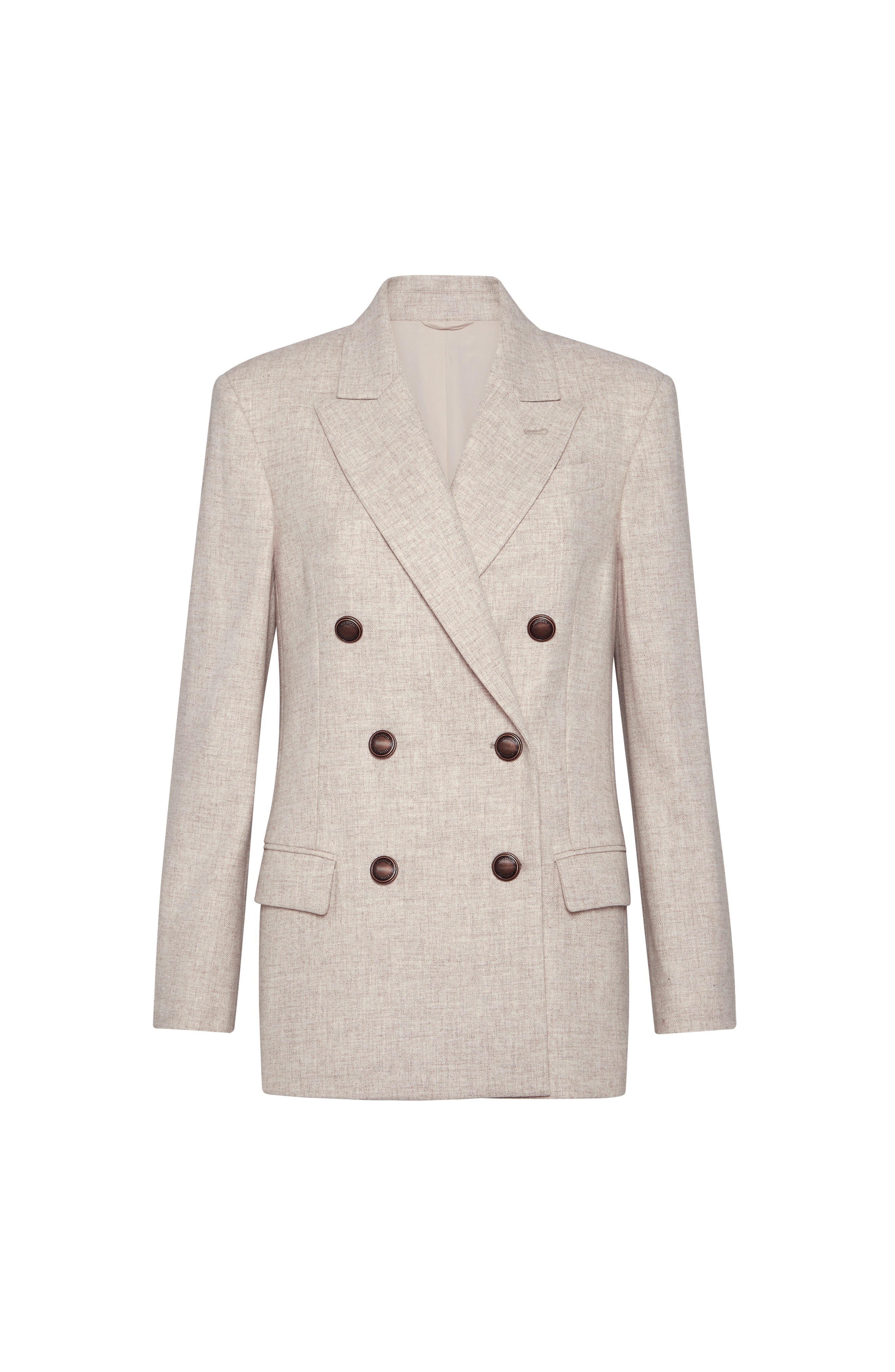 Brunello Cucinelli Twill flannel blazer in Beige at Nordstrom - 1