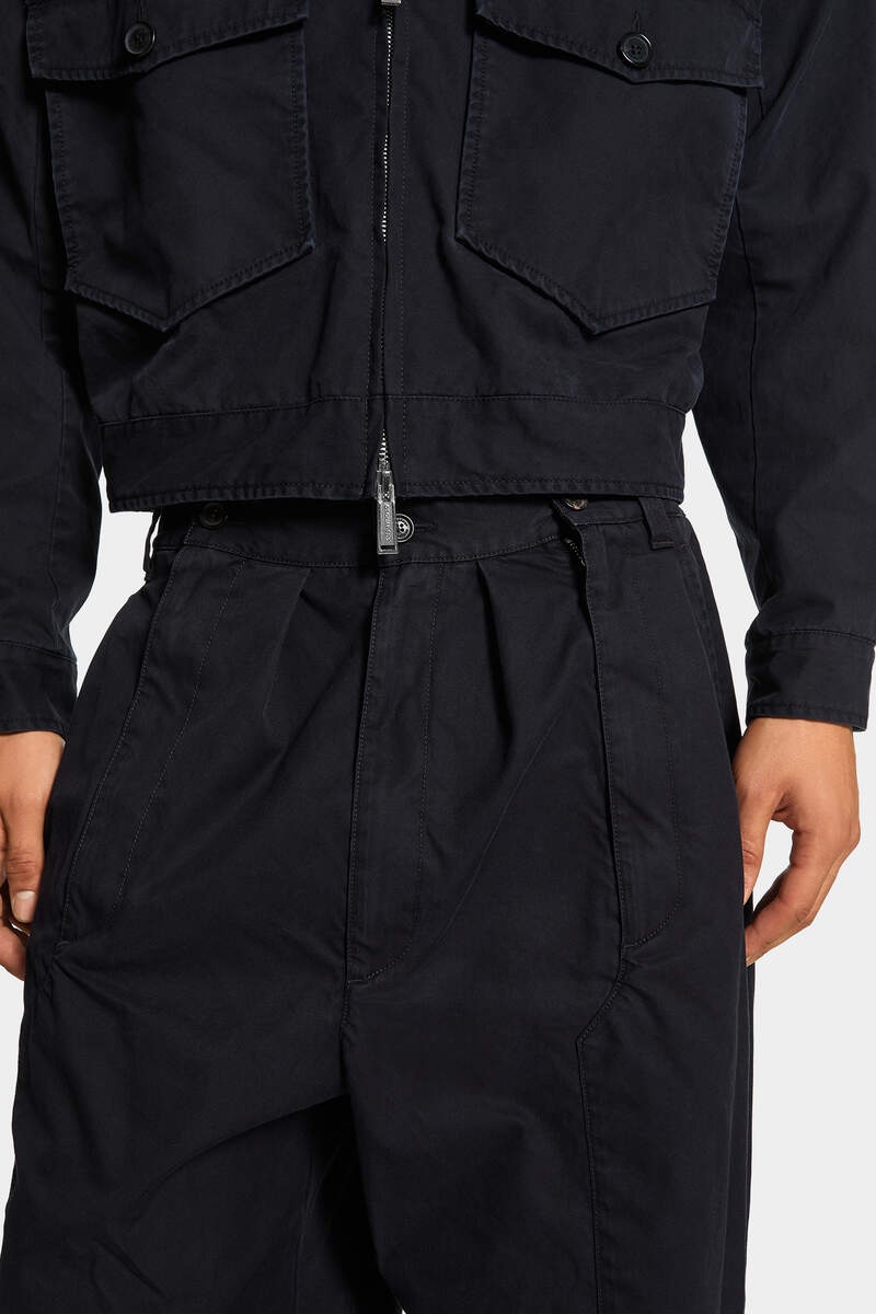 RIPPED WASH ZOOT COTTON PANT - 5