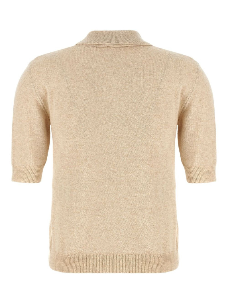 Moschino embroidered knited polo top outlook