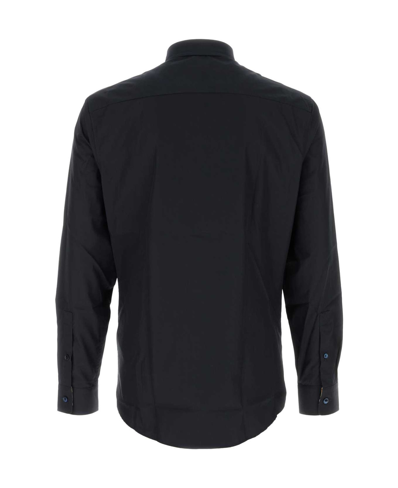 Black Stretch Poplin Shirt - 2