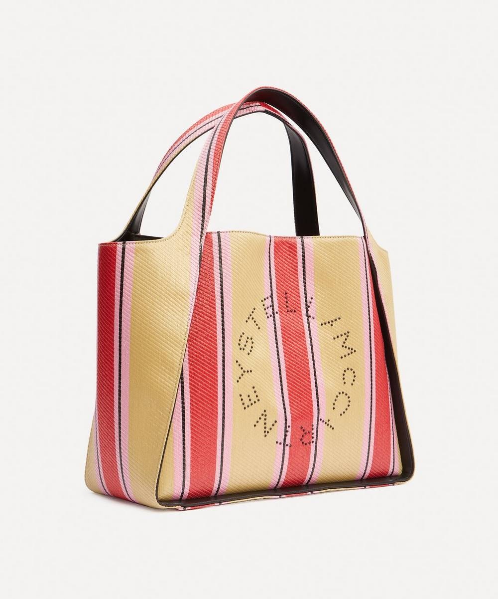 Stella Logo Striped Raffia Tote Bag - 2