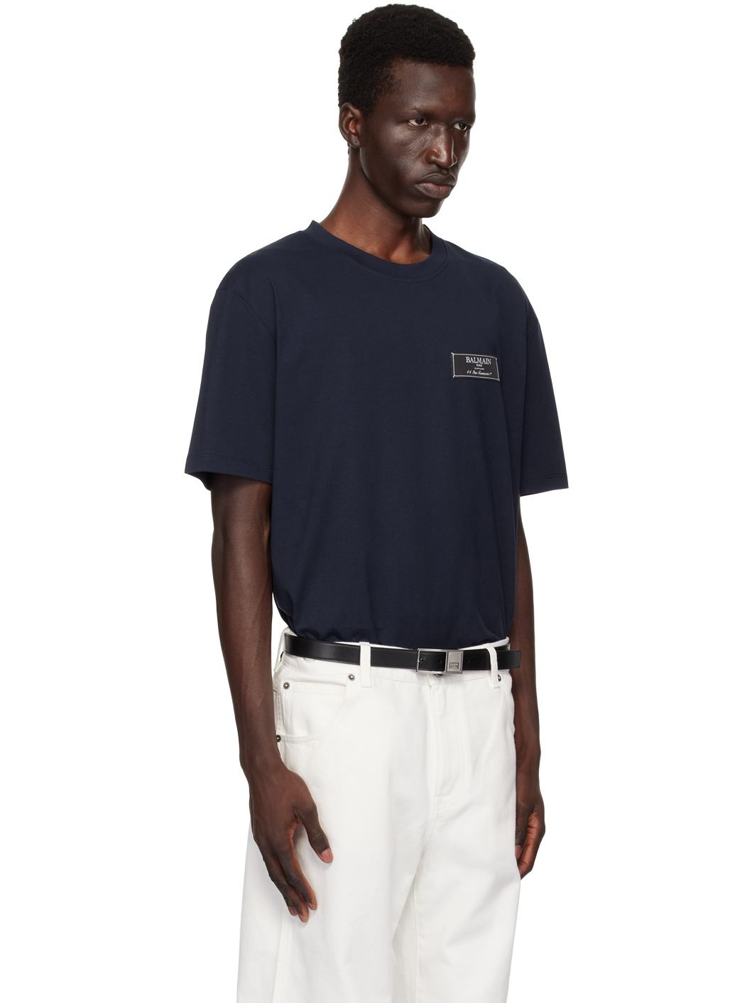 Navy 'Pierre Balmain' T-Shirt - 2