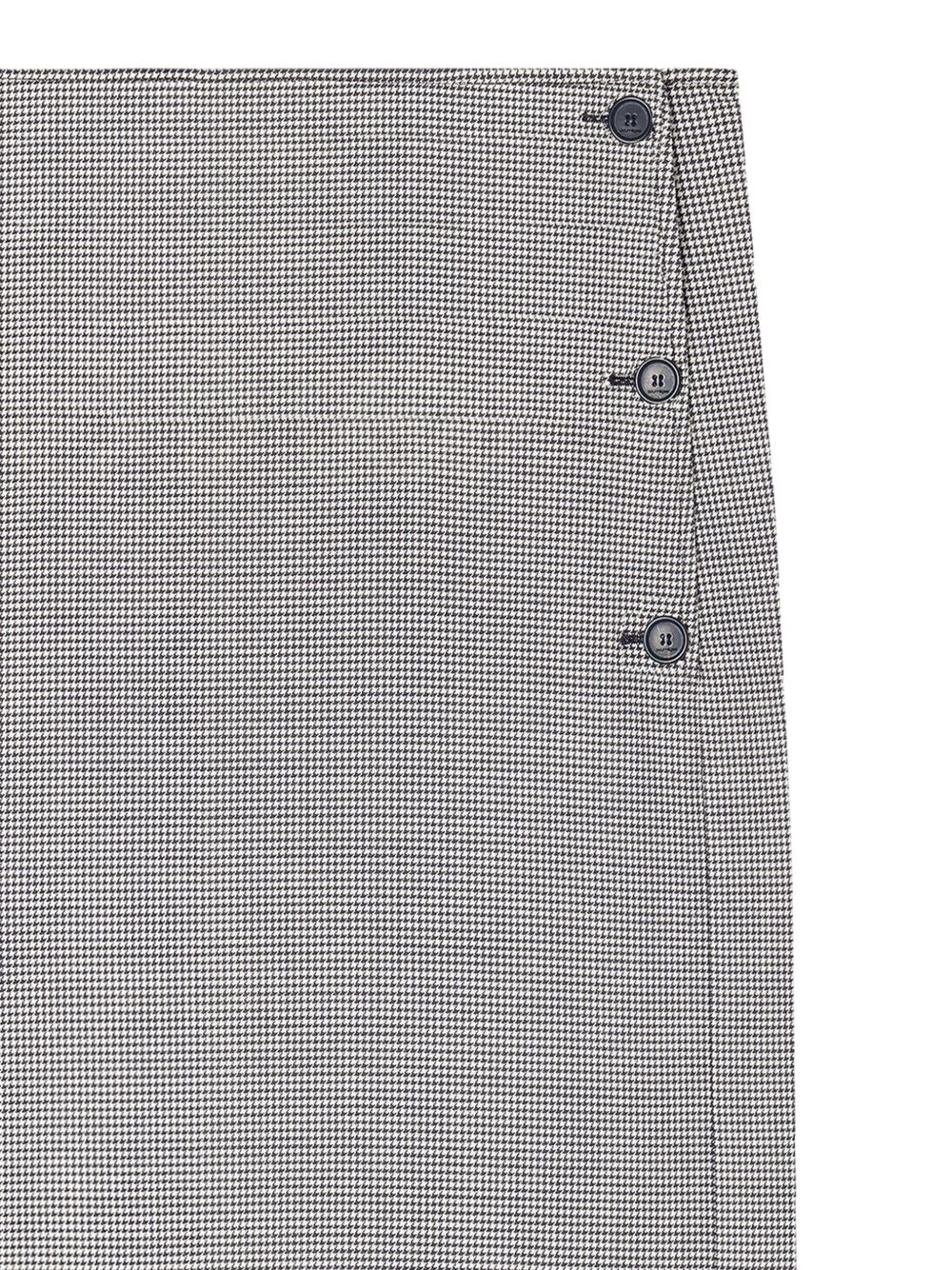 oblique houndstooth midi skirt - 2