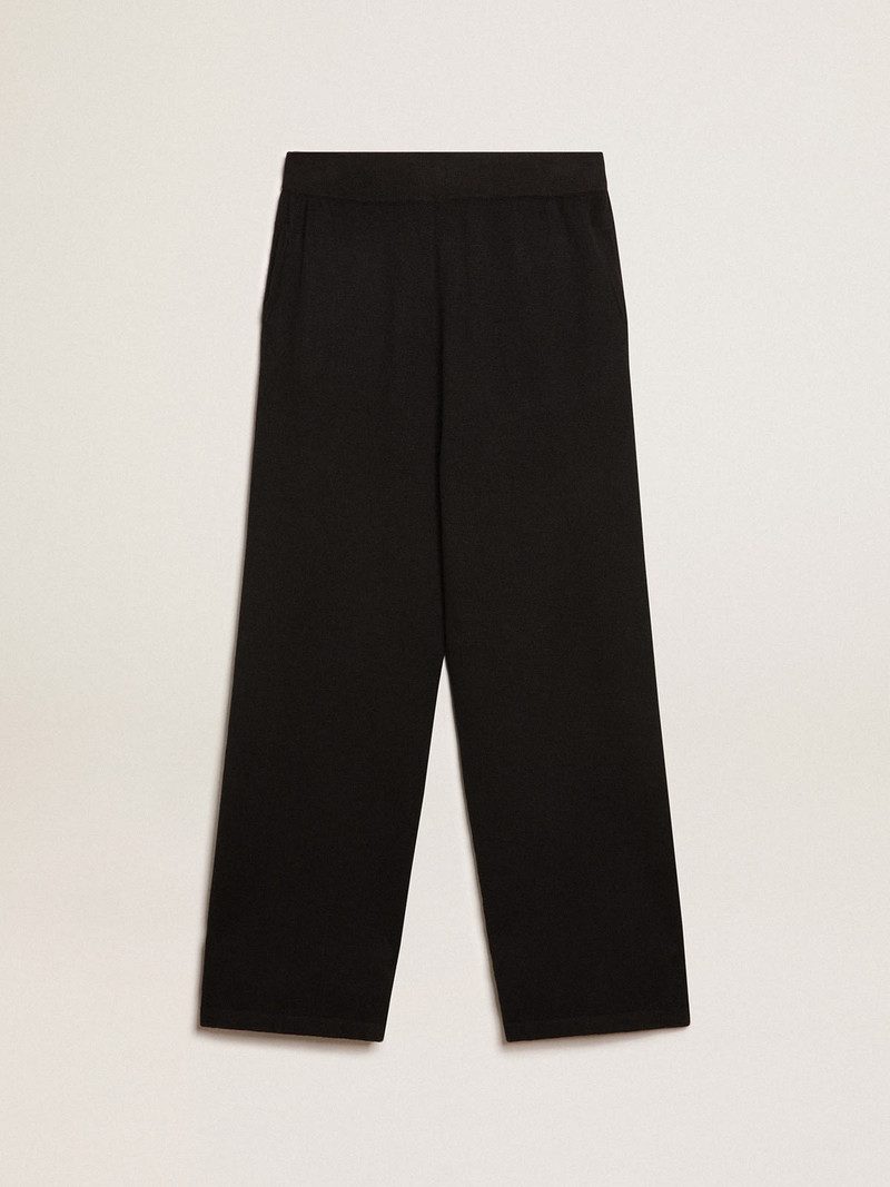 Men’s black cashmere blend joggers 1