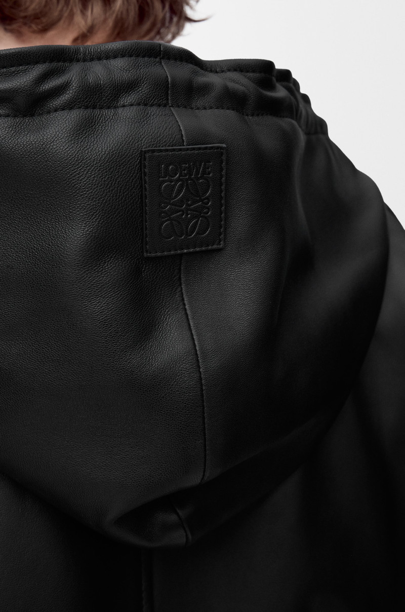 Hooded jacket in nappa lambskin 5